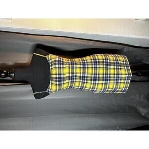 Yellow and Black clueless Plaid Spaghetti Strap Mini Dress